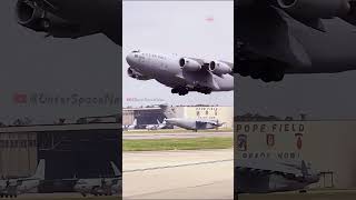 C17 Globemaster head on takeoff  awesome usairforce [upl. by Aruasor731]