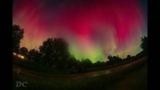 Aurora Aug 12 2024 in Brighton Michigan Watch until the end [upl. by Tiffy]