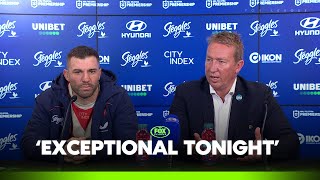 Trent Robinson all praise for The Cheese 🧀  Roosters Press Conference  Fox League [upl. by Hagerman]