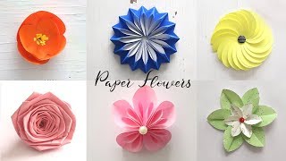 Best of Last Summer 6 Easy Paper Flowers  DIY Craft Ideas [upl. by Eiramac]