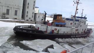 USCGC Katmai Bay opening up our slip [upl. by Trabue]