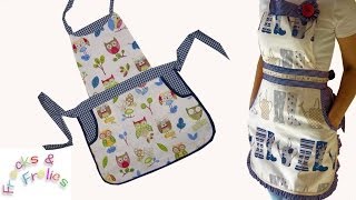 How to sew a frilly Apron  Sewing Tutorial  learn to sew for free  Frocks amp Frolics [upl. by Htehpaj]