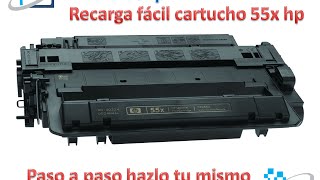 Como recargar toner CE255XC 55A y 55x HP [upl. by Avevoneg]