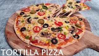 Pizza  Tortilla Pizza  Veggie Pizza  Veg Pizza Recipe [upl. by Aiello66]