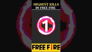 TOP 3 HIGHEST KILLS 😱 IN FREE FIRE trending freefire shorts [upl. by Dranyl795]