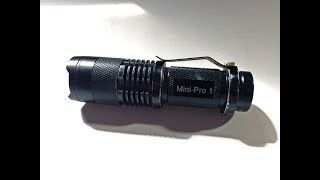 SOLARAY MINIPRO 1 300 Lumens Tactical LED Flashlight Unboxing amp Review [upl. by Thedric]