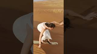 Dubai Desert Safari Sandboarding youtube shorts shortvideo funny foryourpage [upl. by Llenart]