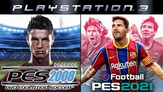 Evolução do PES no Playstation 3  de 2008 a 2022 ATUALIZADO [upl. by Atiroc]