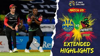 Extended Highlights  St Kitts amp Nevis Patriots vs Barbados Royals  CPL 2022 [upl. by Ellinad]