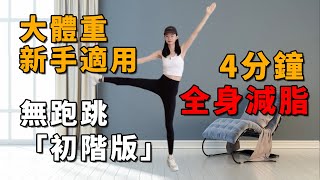 4分鐘全身減脂丨快速減肥的室內運動，讓你減掉多餘脂肪和贅肉，無跳躍不擾鄰，適合大體重和新手練習！變瘦很容易！ [upl. by Idur]