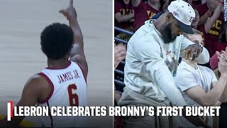 BRONNY JAMES SCORES FIRST COLLEGIATE BUCKET 🚨🎯 [upl. by Pubilis49]