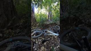 Climbing out of a ravine after a crash mtb mountainbiking mountainbike [upl. by Victorine]