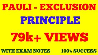 PAULI EXCLUSION PRINCIPLE  PAULIS EXCLUSION PRINCIPLE IN ATOMIC PHYSICS  WITH EXAM NOTES [upl. by Matland]