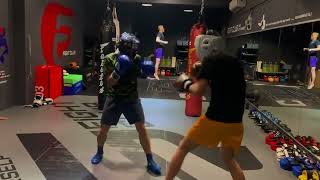 Featherweight vs lightweight Amateur sparring [upl. by Avril]