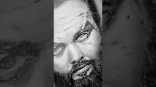 Hyper realistic portrait charcoal artgallary artclasses dmfororders aquaman share subscribe [upl. by Repsihw]