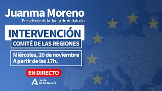 🔴 DIRECTO  Intervención telemática en el pleno del Comité de las Regiones [upl. by Schuman]