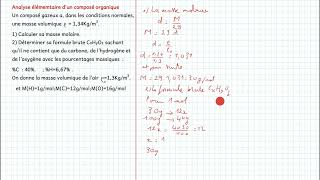 Analyse élémentaire dun composé organique [upl. by Arraeis]