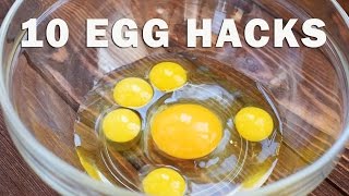 10 AWESOME EGG TRICKS  EGG HACKS [upl. by Elledoj]