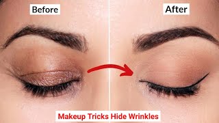 Makeup Tricks That Hide WRINKLES on Eyelids [upl. by Garibull]