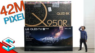 Unboxing Samsung 8k QLED Q950R and LG 4K OLED C9 65” tv  Shades Of Tech ⬡ [upl. by Sinoda808]