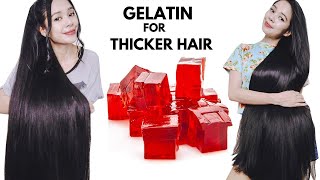 How To Use Gelatin For Thicker Hair amp Faster Hair Growth Get Stronger Hair amp Prevent Breakage [upl. by Narual]