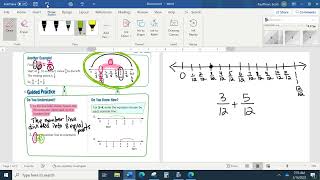 Lesson 96  Reteaching  Add and Subtract Fractions with Like Denominators [upl. by Cormack290]