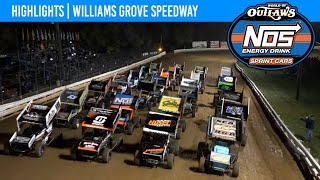 World of Outlaws NOS Energy Drink Sprint Cars Williams Grove Speedway October 22 2022  HIGHLIGHTS [upl. by Collimore]