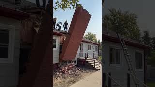 Demolishing a Chimney for an addition remodel demolition chimney demo remodel [upl. by Ohs]