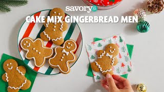 How to Make Cake Mix Gingerbread Men  SavoryOnline [upl. by Suiluj162]