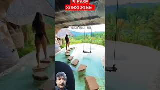 The coolest AirBnB Villa in Bali Would you stay here  shorts youtubeshorts bali villa ytshort [upl. by Ayekin]