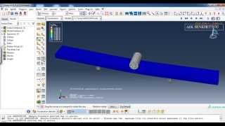 3 POINTS BENDING USING ABAQUS CAE [upl. by Coppock732]