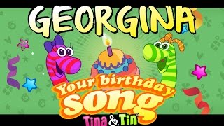 TinaampTin Happy Birthday GEORGINA Personalized Songs For Kids PersonalizedSongs [upl. by Ahsauqal]