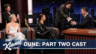 Jimmy Kimmel Interviews Timothée Chalamet Zendaya Austin Butler amp Florence Pugh [upl. by Chloris]