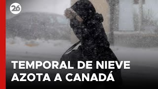 Temporal de nieve azota a Canadá [upl. by Aihcela]