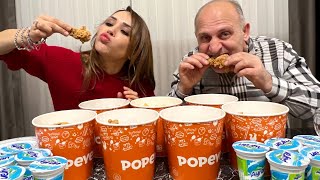 POPEYES ACILI TAVUK YEME YARIŞMASI  İFTAR VLOG [upl. by Nollek]