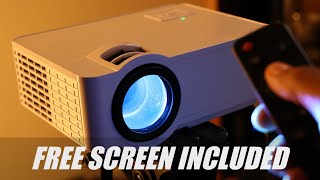 FREE SCREEN INCLUDED  Groview T6 1080p Projector  Unboxing and Review [upl. by Demetria938]