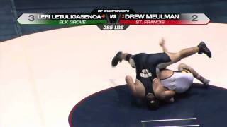 CIF Wrestling  Letuligasenoa vs Meulman  285 lbs [upl. by Asirahc]