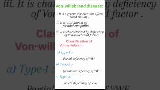 Vonwillebrand disease 🩸 medical science trending viralshort youtube [upl. by Yerxa]