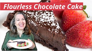 Easy Flourless Chocolate Cake [upl. by Darrelle]