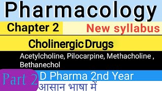 Cholinergic Drugs  parasympathomimetic drugs  pharmacologychapter2part2 [upl. by Avrom]