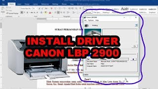 Cara Praktis Install Driver Printer Canon LBP2900 LBP2900B Hemat Disk Space Windows 10 81 7 XP [upl. by Oicatsana]