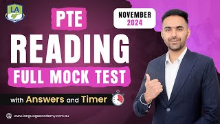 PTE Reading Full Mock Test with Answers  November 2024  Language academy PTE NAATI IELTS Experts [upl. by Laroy]