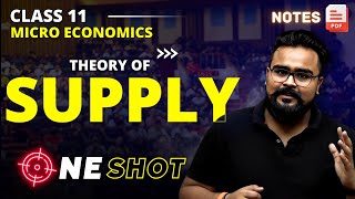 THEORY OF SUPPLY class 11 ONE SHOT  Micro economics [upl. by Rodriguez]