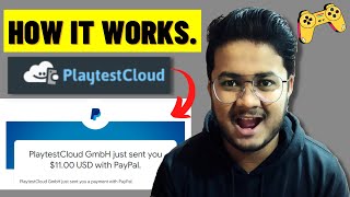 PLAYTESTCLOUD HOW I EARN 11 TODAY PLAYING GAME PLAYTESTCLOUD TUTORIAL NEW UPDATE [upl. by Esiocnarf784]