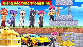 TỔNG THỐNG HIHA XÂY GIẾNG ƯỚC GÌ ĐƯỢC NẤY TRONG MINECRAFTHIHA GIẾNG ƯỚC NGUYỆN 🤩🤣 [upl. by Aihtenak437]