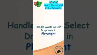 Playwright Tutorial  Handle MultiSelect Dropdown in Playwright [upl. by Enidlareg]