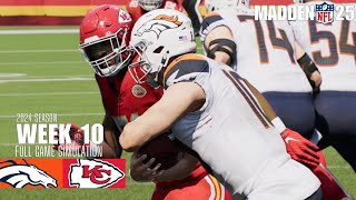 Denver Broncos vs Kansas City Chiefs  Madden NFL 25 Simulation madden25 [upl. by Aehcsrop]