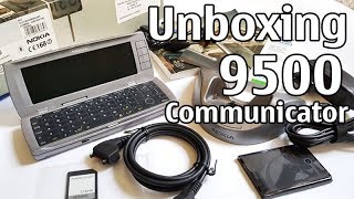 Nokia 9500 Communicator Unboxing 4K with all original accessories RA2 review [upl. by Esinrahs748]