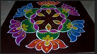 rangoli diwali diwalispecial 🎇🪔 beautiful 5dots diwali diya 🪔 rangolis rangoli diwali [upl. by Brunhilde26]