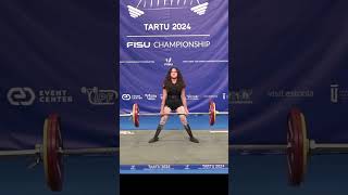 FISU Record Deadlift with 1555 kg by Aylin Cuevas MEX in 47kg class [upl. by Roch]